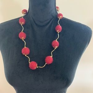 Necklace. Felting  wool and metal
